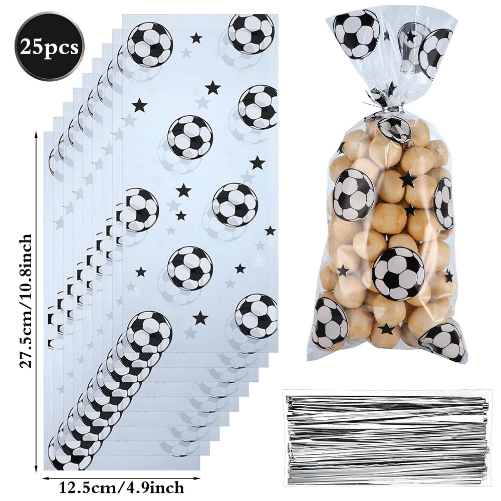 Fußball-Themenparty-Dekoration, Happy-Birthday-Banner, Fußball-Tischgeschirr, Popcorn-Box, Geschenktüte für Jungen und Mädchen, Sport-Fußball-Fans-Zubehör – Detail 20