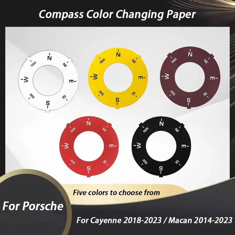 

Для Porsche Cayenne 2018-2023 Macan 2014-2023 автомобильное центральное управление приборной панель компас цветная бумага замена модификации