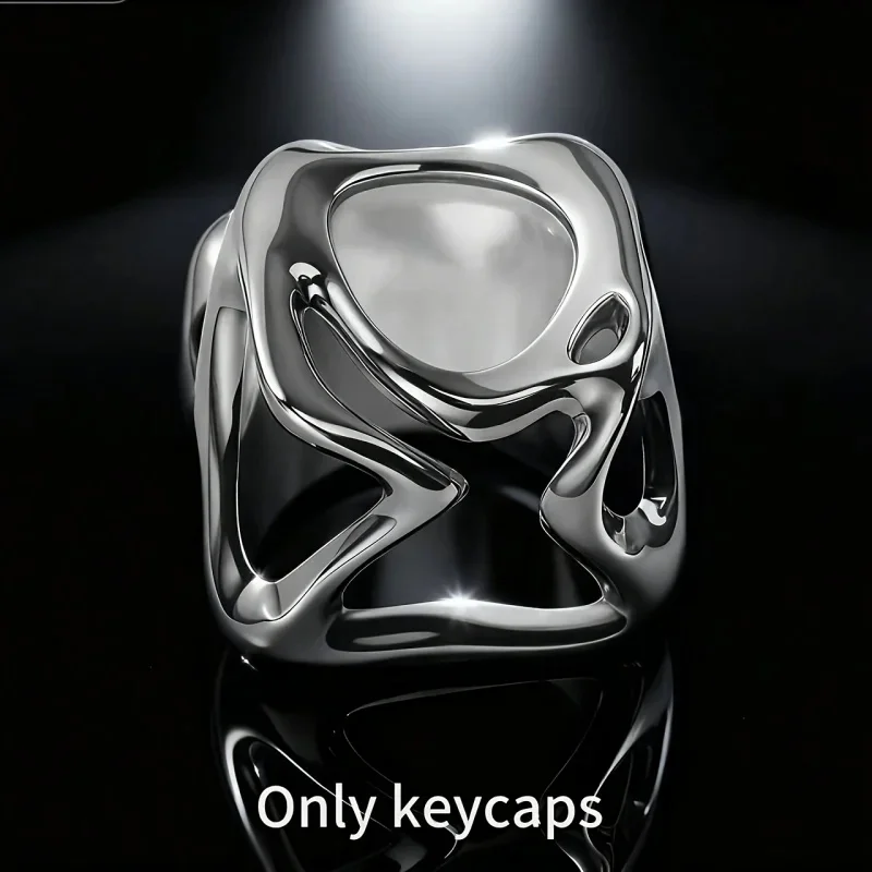 Electroplated Liquid Metal ABS Keycaps Cross MX Interface Custom Key Cap Mechanical Gaming Keyboard DIY Modification Accessories
