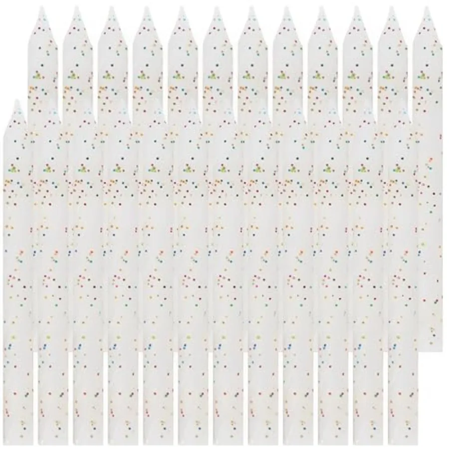 Stunning White and Glitter Spiral Birthday Candles Pack of 24 Dazzle Your Celebrations with These Gorgeous and LongLasting Part
