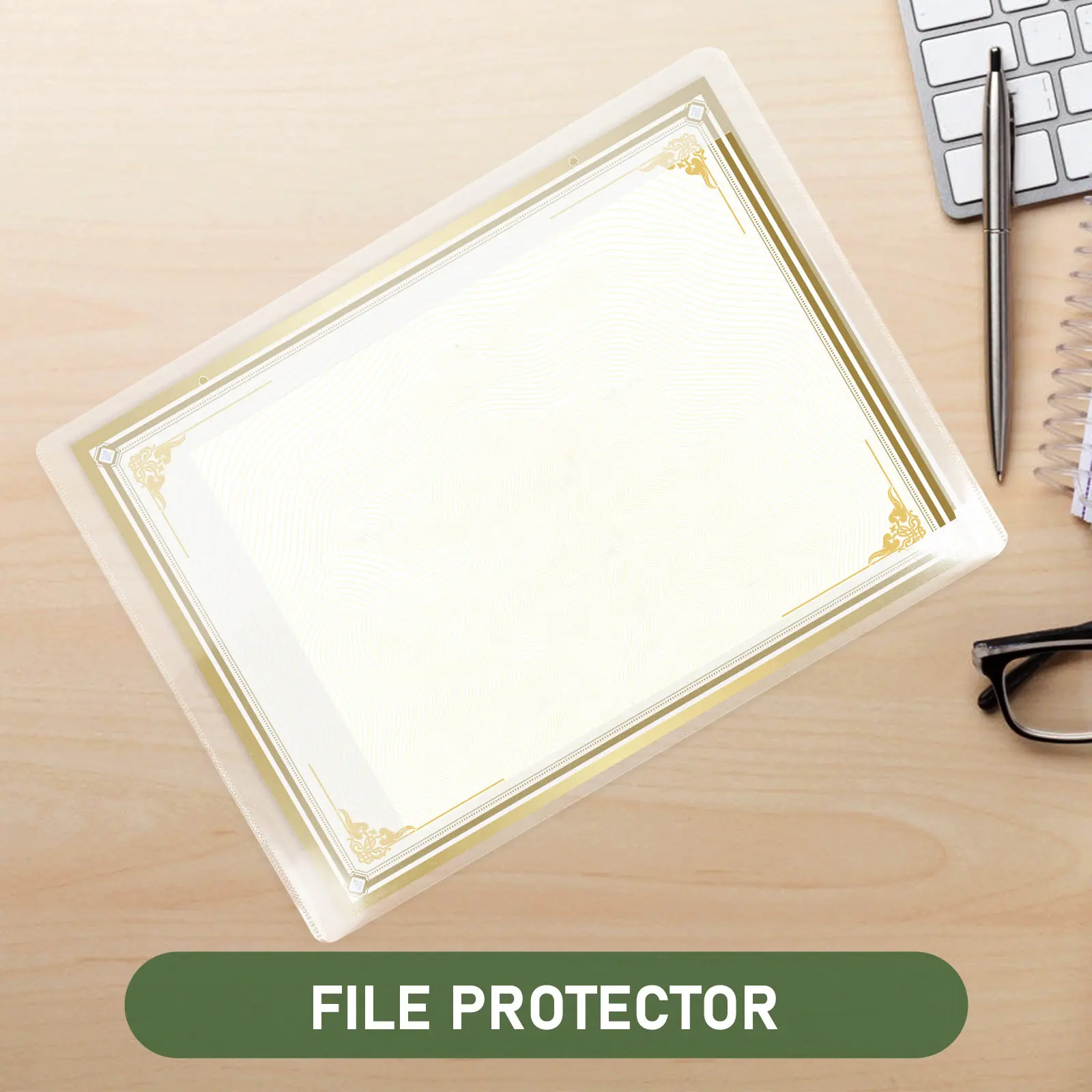 2Pcs Transparent Document Folder File Bag for School Office Travel Business Cards Storage Large Capacity Paper Organizer