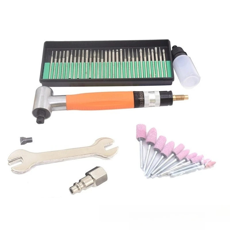 90 Degree Angle Pneumatic Die Grinder Air Micro Polishing Pen For Mold Carving Engraving Repair Spare Tool