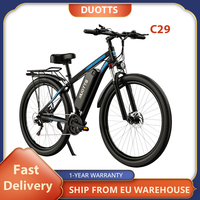 DUOTTS C29 Electric Bike 750W Mountain Bike 48V 15Ah Battery for 50km Range 50km/h Max Speed 21 Speed Gear Outdoor Fat Ebike