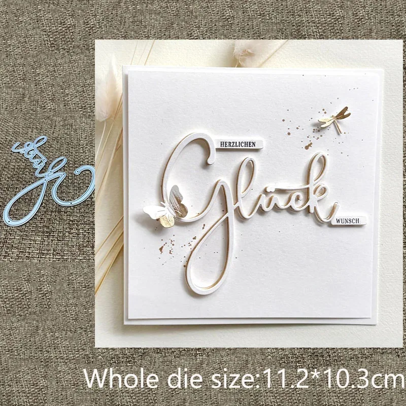 

New Design Craft Metal stencil mold Cutting Die GERMAN word decoration scrapbook die cut Album Paper Card Craft Embossing