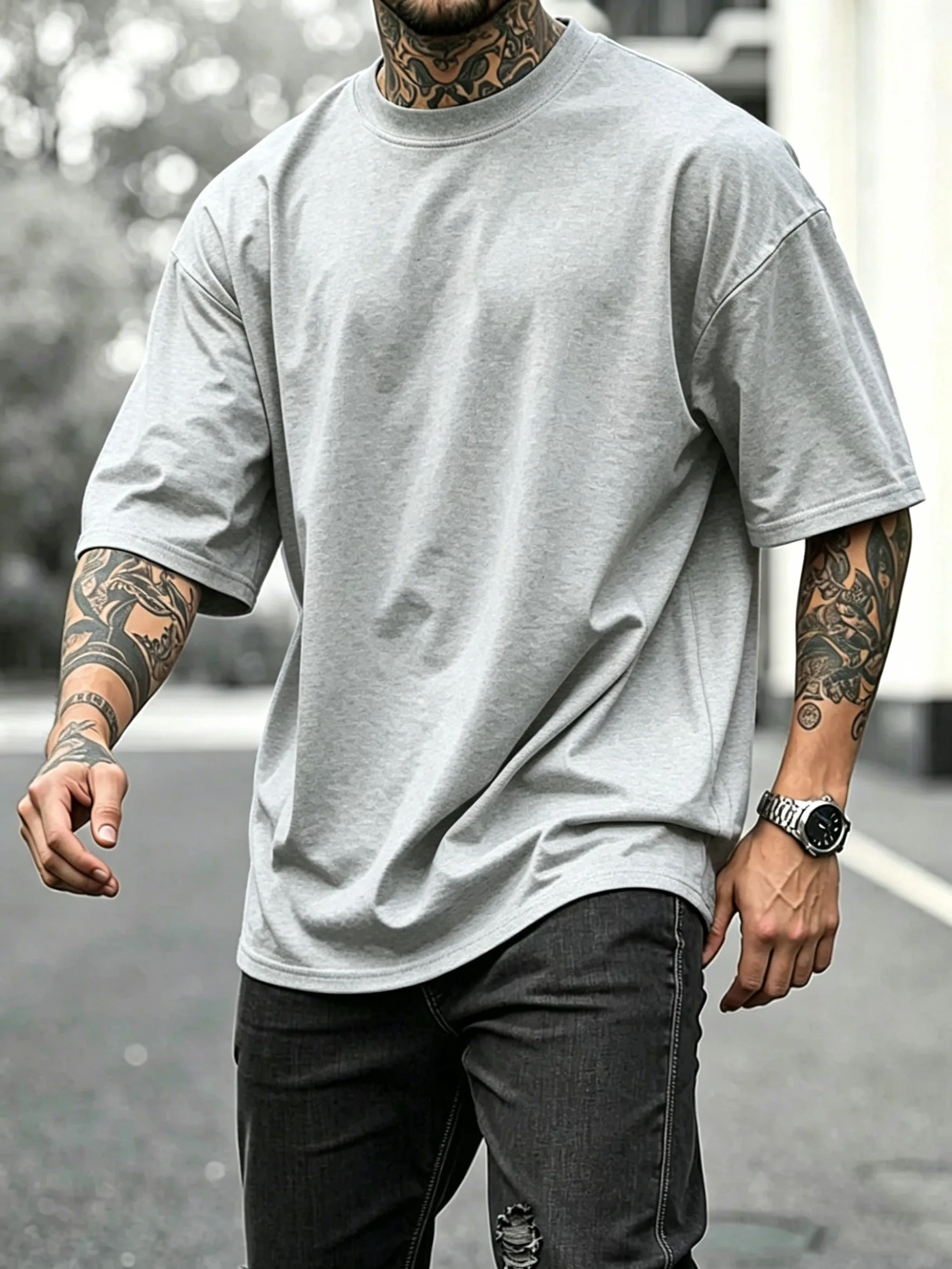 S-3XL Basics Simple Tees Men Casual Basic T Shirt All-Match Cotton T-Shirts Summer Clothes Comfortable Loose Colour Short Sleeve
