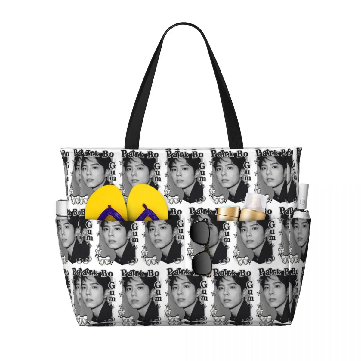 Park Bo Gum Kpop Beach Tote Bag Sport Gym Yoga Duffle Large Tote Bag Women Travel Bag Fitness bag