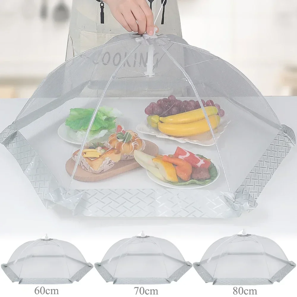 

Kitchen Foldable Food Mesh Covers Dining Table Anti Fly Mosquito Pop-Up Meal Fruit Breathable Tent Protect Net Home Accessories