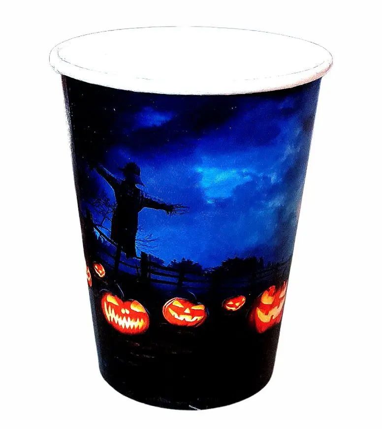 10 Cups Disposable Paper 240ml Party-HALLOWEEN PUPPLES