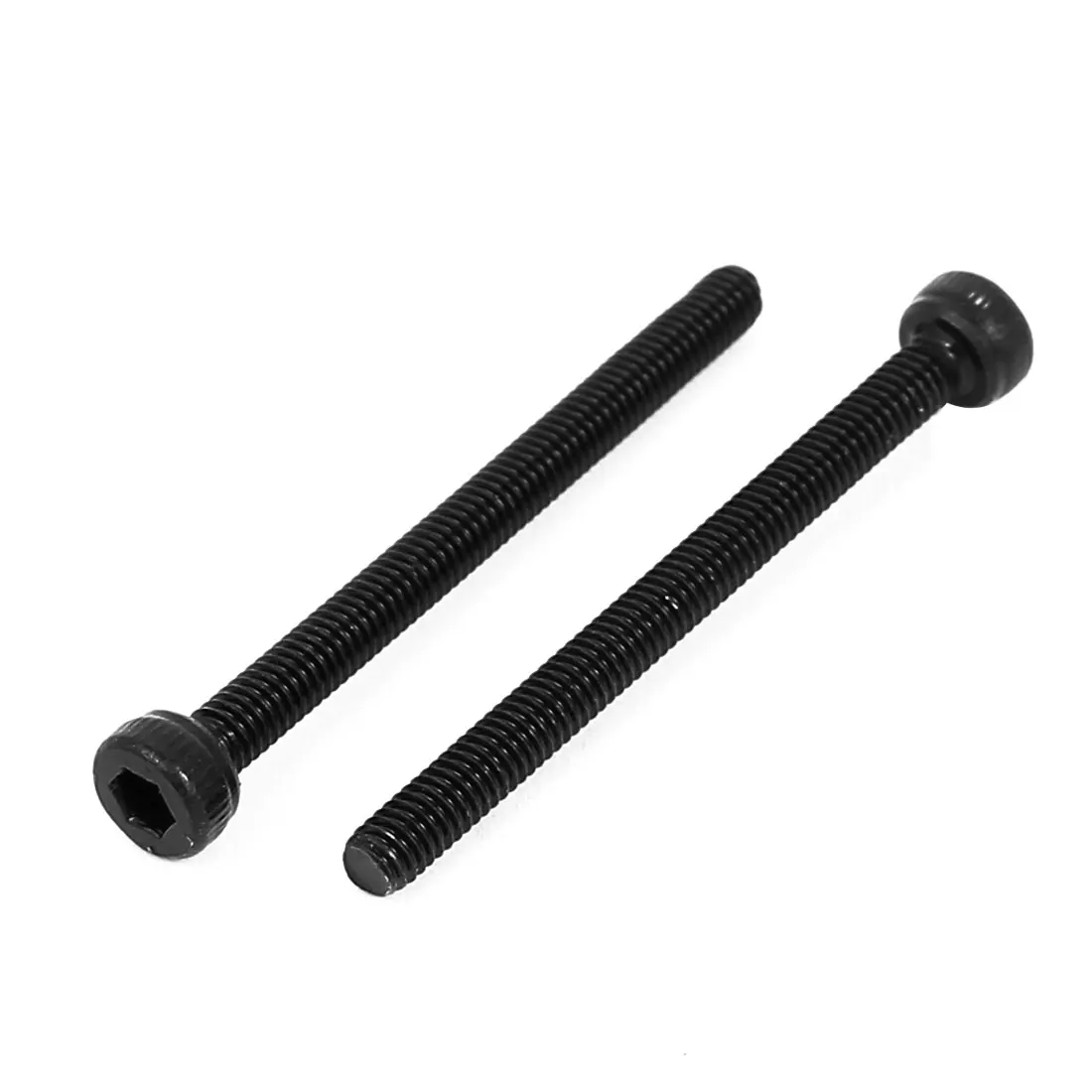 Uxcell M2 M2.5 M3 M4 Fully Thread Hex Socket Head Knurled Cap Screw Bolt Black Grade 14.9 Alloy Steel Hexagon Socket Screws