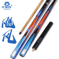 Omin Original Snooker Cue Billiard Cues Stick with Case Tip Size 10mm 11.5mm Ash Wood Shaft Engrave Abalone One Piece Cue 145cm