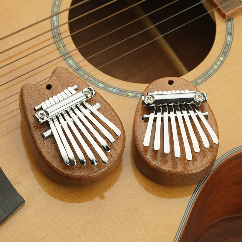 Mini 8 Key Kalimba Thumb Piano Water Drop Style Portable Musical Instruments Cute Compact Exquisite Gift for Kids Beginners
