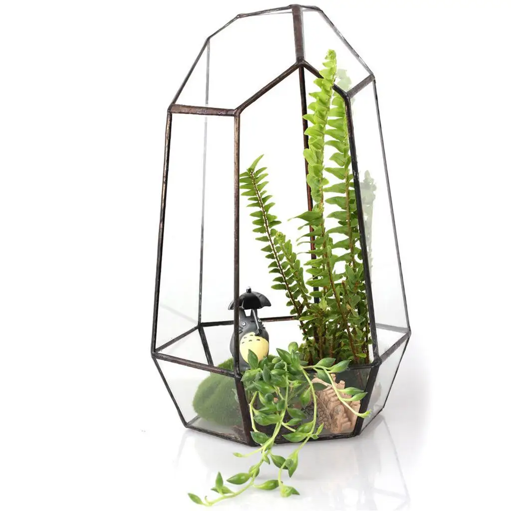 Glass Geometric Terrarium Box Tabletop Display Flower Pot Container Window Balcony Air Plant Planter DIY Display Box