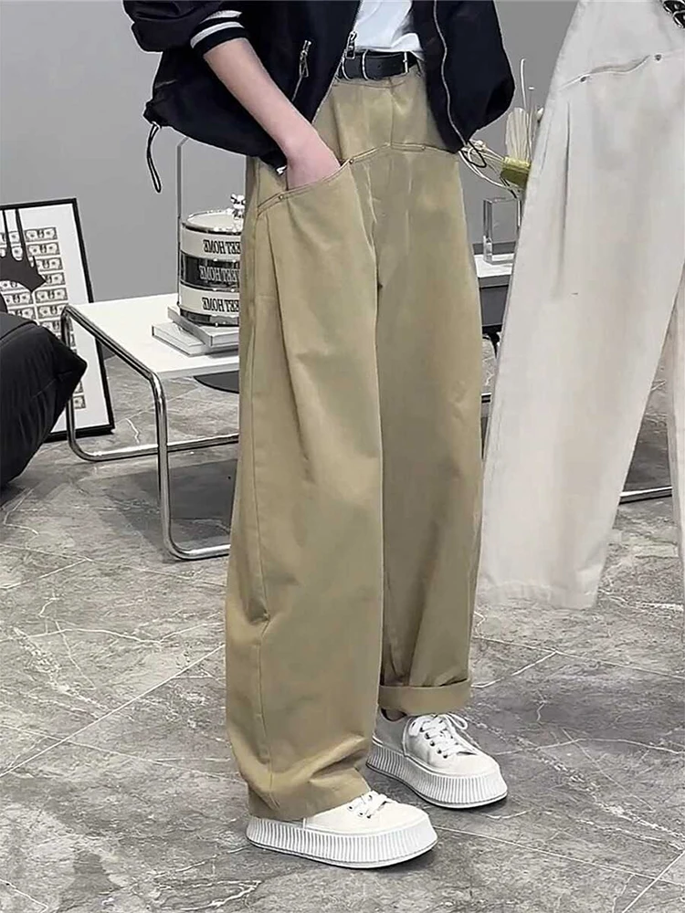 

Faionable Loose Wide Leg Pants for Women Casual Straight Cut Trousers Autumn 2026 New Arrival Comfortable Breathable Cotton...