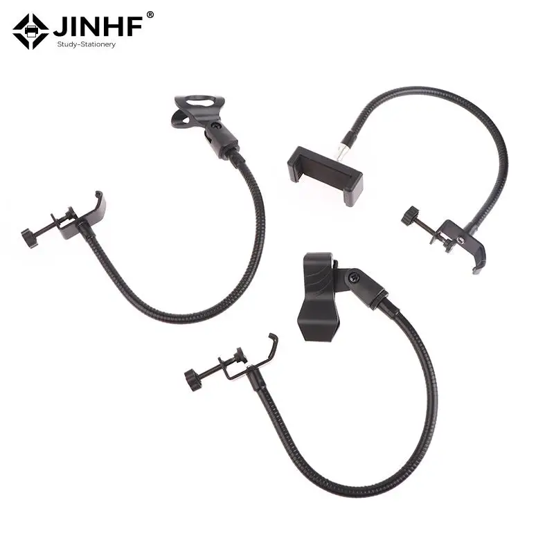 Flexible Mic Stand Universal Hose Shelves with Heavy Duty Desk Clamp Microphone Stand Mic Clip Holder Mic Arm Desk Mount