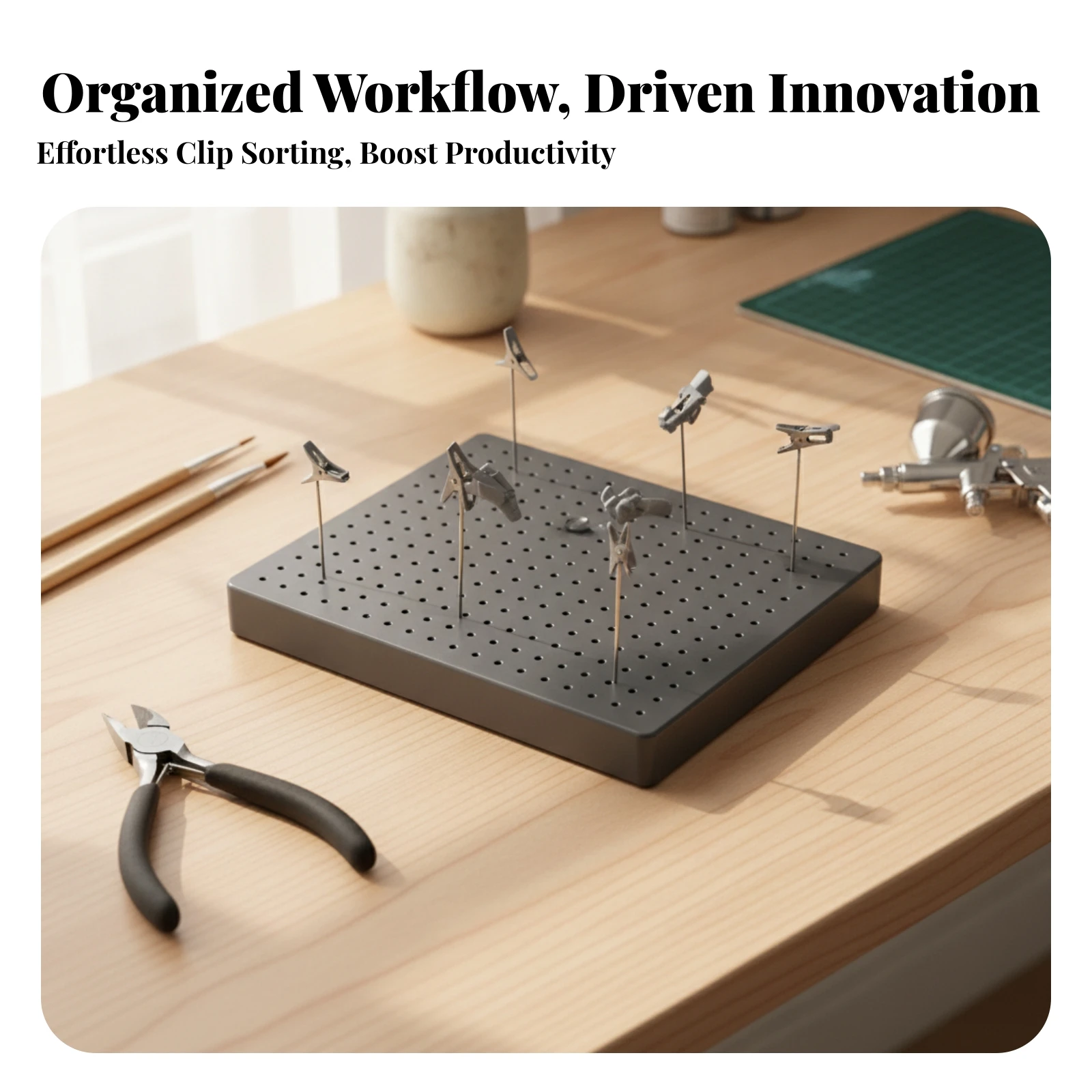 Perforated Base Stand Sturdy Model Painting Stand Plastic Painting Base Low-Height Compact for Modelers, Workbench