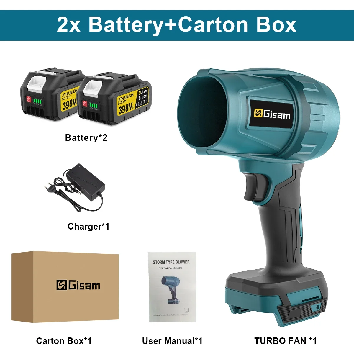 Góm 200 M/S Borstelloze Turbo Jet Fan 1500 W Draadloze Elektrische Luchtblazer Gewelddadige Handheld Power Tool voor Makita 18 V Batterij Pin