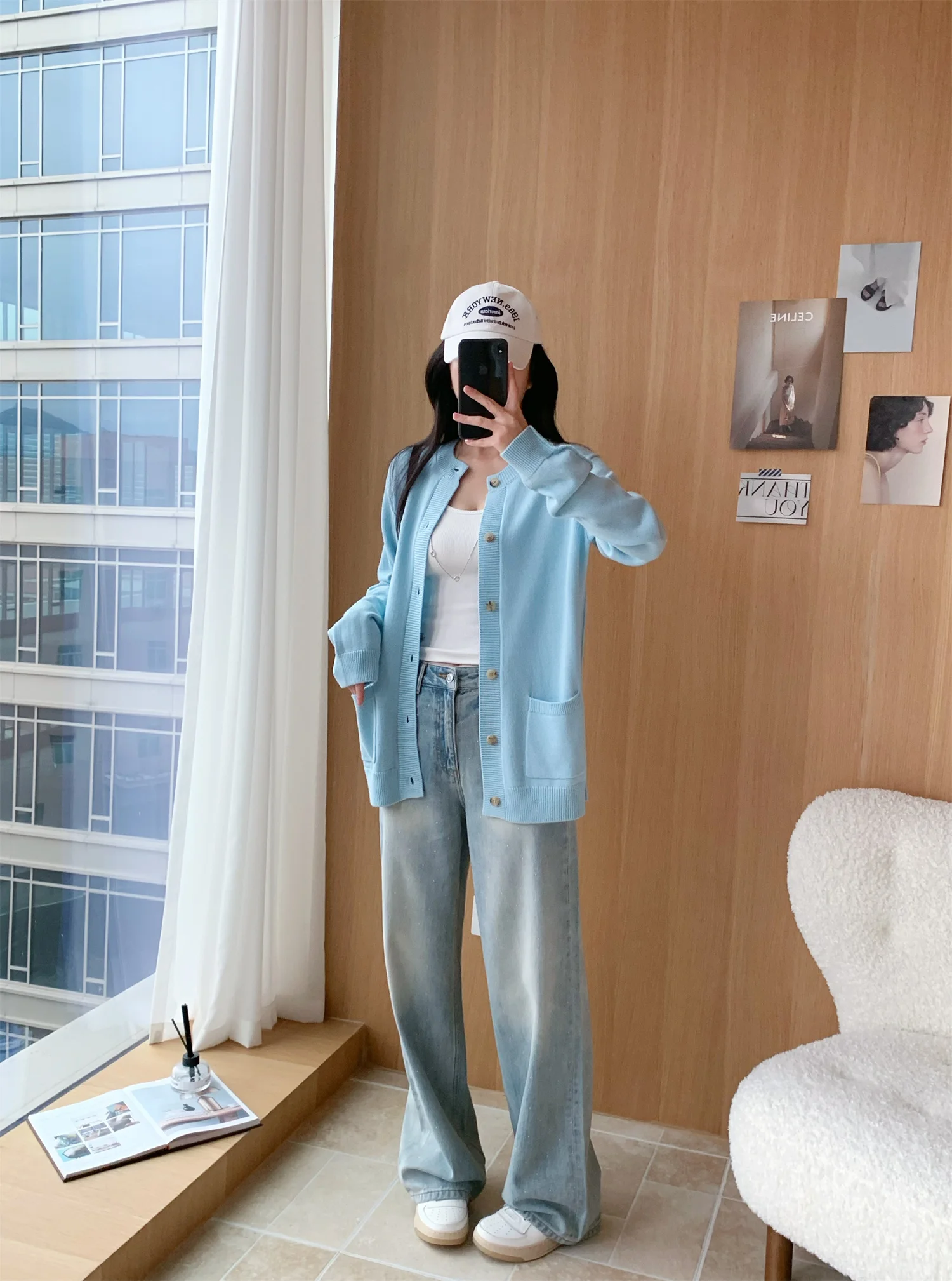 

Sweet Cool Girl! AC25 Early Autumn Gentle Age-Reducing Knot Woolen Knitted Open Cardigan R3 Soft Long Sve Regula...