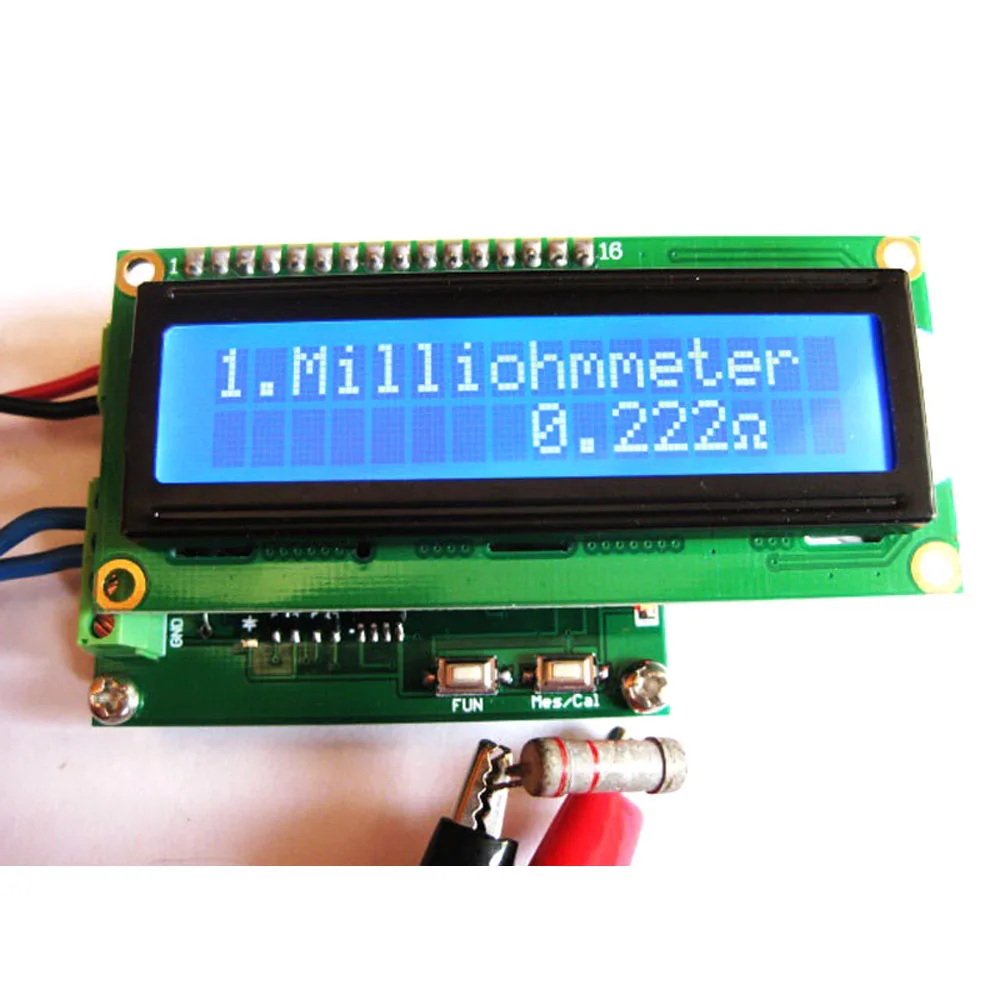 0.001 ~120 Ohm High Precision MilliohmMeter Digital Milliohm Meter Low Resistance Tester  Meter dc 7-20V voltage