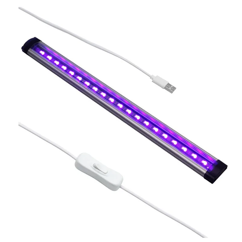 Blacklight USB UV Light Bar Ultraviolet Fluorescent CFL Light Bulb Violet Lamps For Detection Stage Lamp Halloween Art Bedroom