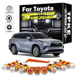TPKE Canbus Car LED Interior Light Kit For Toyota Highlander I II III XU20 XU40 XU50 2001-2019 2020 Indoor Lamp Car Accessories