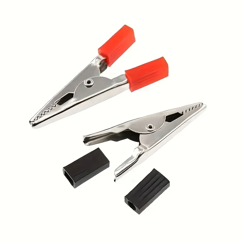 16pcs Red and Black Crocodile Clip Set, Durable Iron Structure, Suitable for Cars, Campers, and Vans
