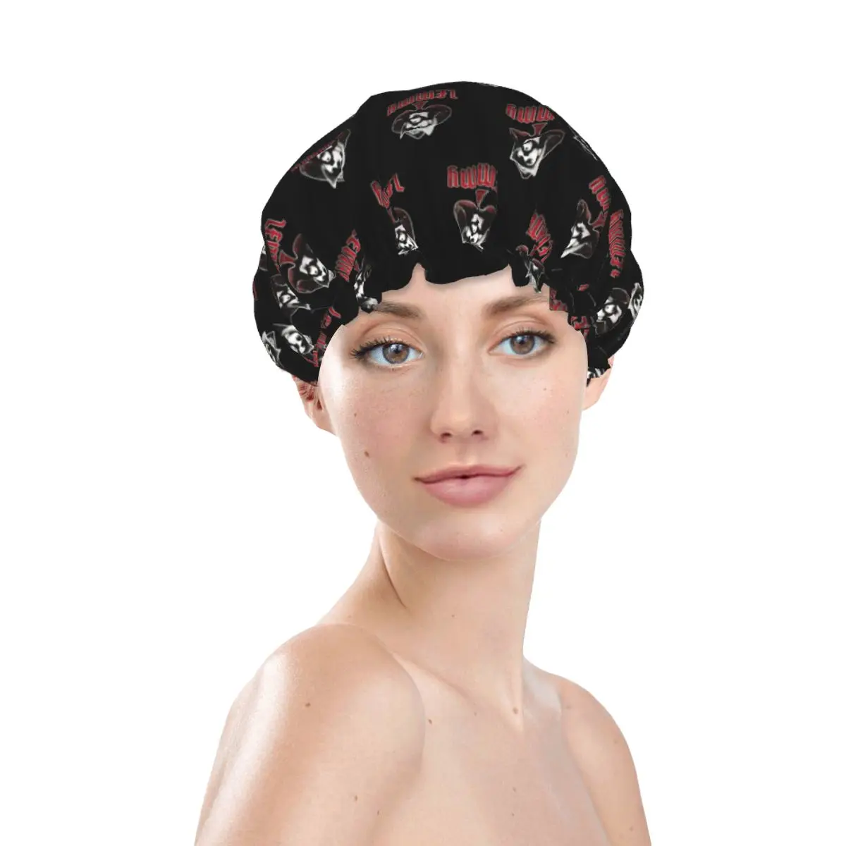 Custom Retro Rock Singer Lemmys Shower Caps Women Elastic Waterproof Magic Hawkwind Quick Drying Bath Hair Cap