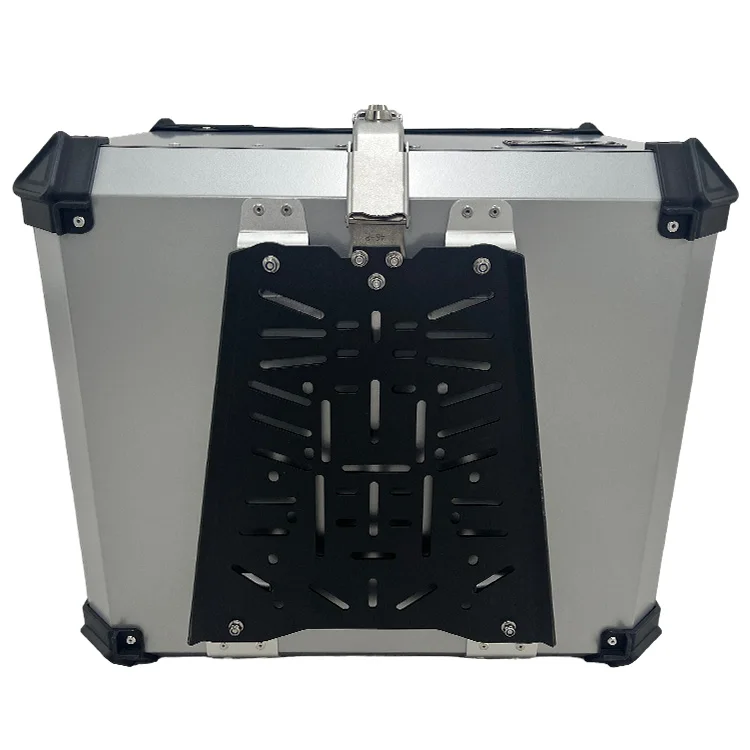 

100 Liter Silver Aluminum Motorcycle Tail Box Top Case Alloy Storage Luggage For Sale