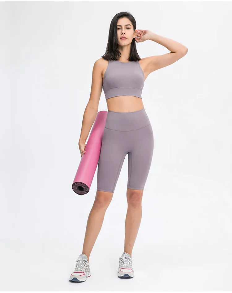 Pantalones cortos de gimnasio para mujer, Shorts elásticos ajustados de cintura alta, Sexy, 5 colores