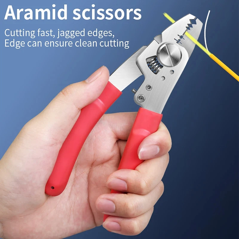 COMPTYCO 7 in 1 Optical Fiber Cable Stripping Pliers K7 Multifunctional Stainless Steel Fiber Stripper FTTH Wire Stripper Tool