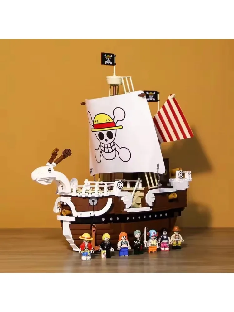 Na Stanie One Piece 1047 Elementów + 7 Figurek Merry Luffy Łódź Klocki Zestaw Zabawki dla Dzieci Urodziny Prezenty Świąteczne — 2