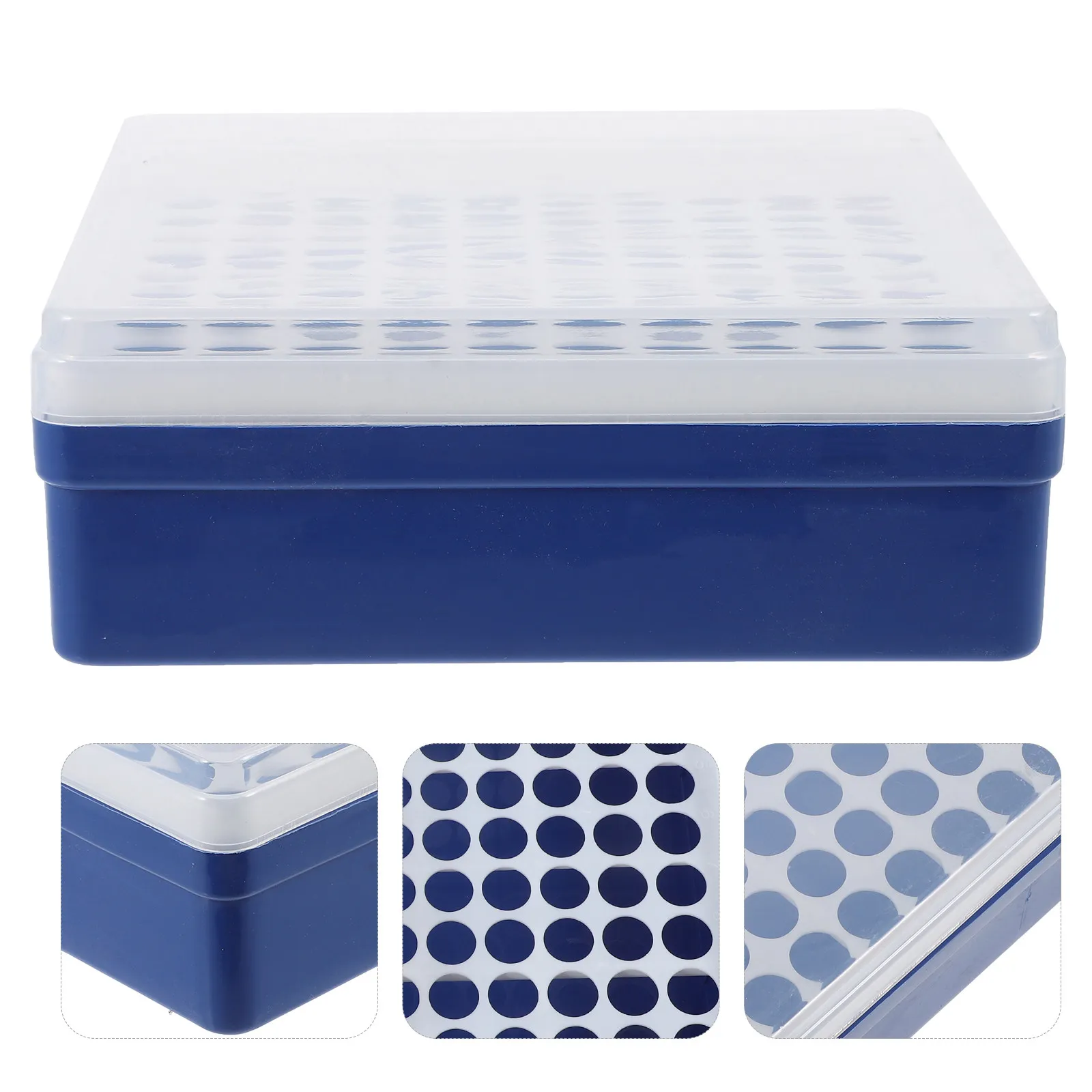 100 Slot Reusable Centrifuge Tube Box Test Tube Display Organizer for Lab Research Clinical Sampling and Education Settings