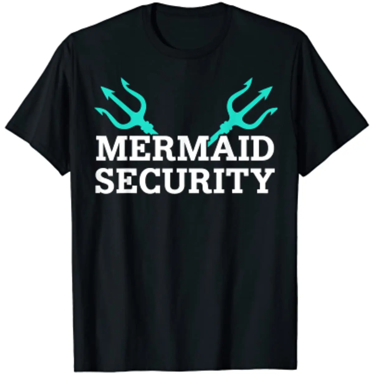 Mermaid Security T-Shirt Oversized T Shirt Casual Cotton Four Seasons Graphic T Shirts Daily Streetwear Ocean Anime Clothes