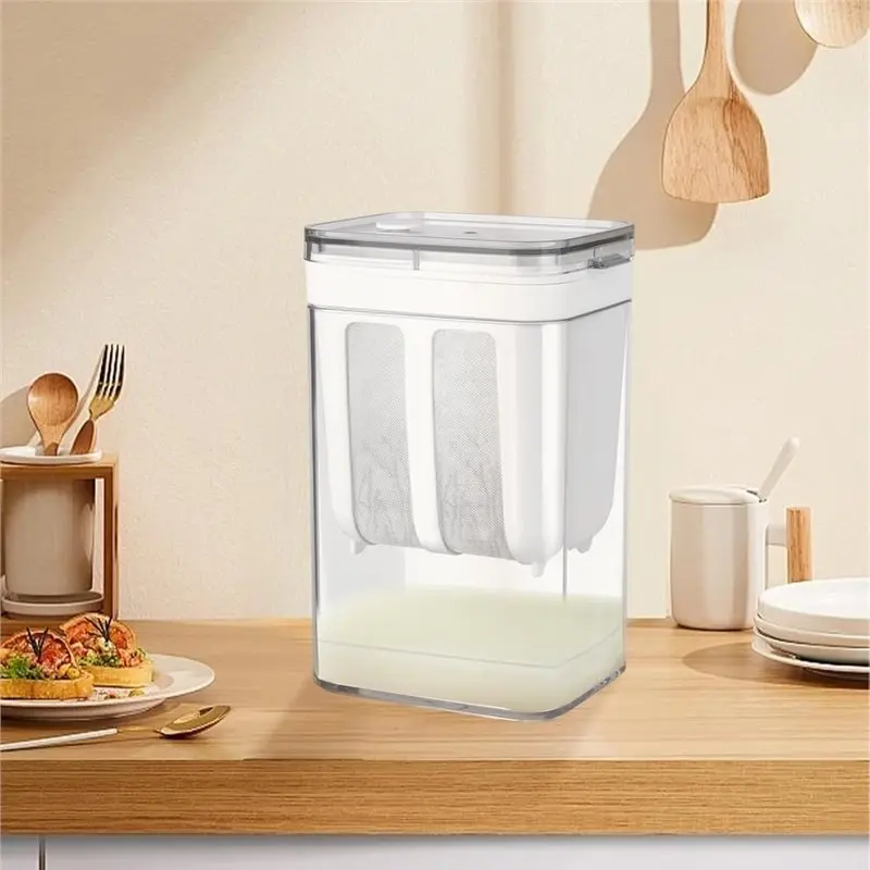 AS60-Reusable Yoghurt Filter 1800 Ml Capacity Greek Yoghurt Sieve Greek Yogurt Maker Washable Whey Separator With Lid