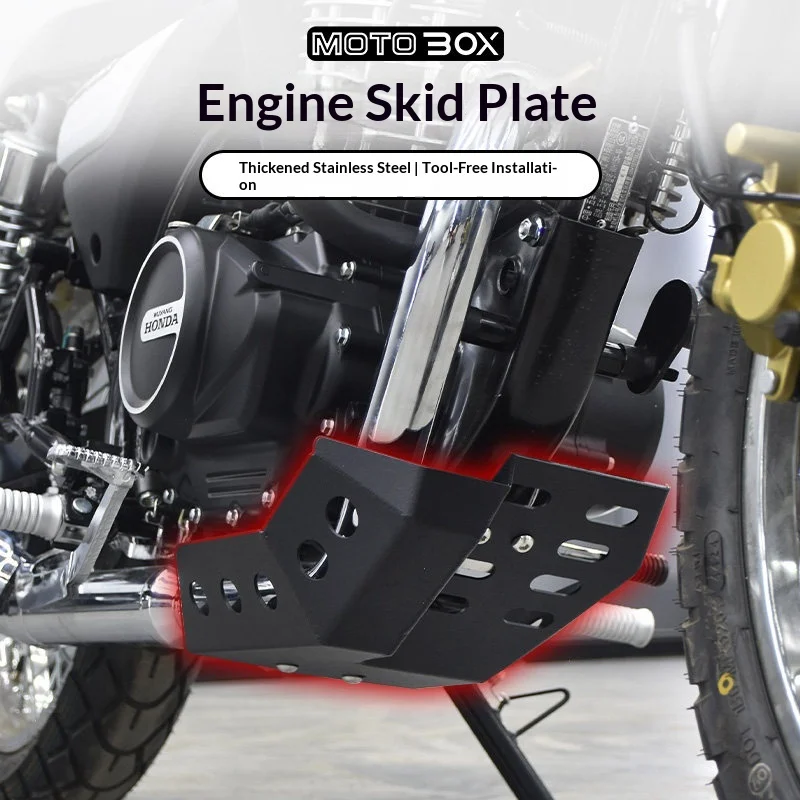 【Premium】For Honda CGX150 Engine Protection Plate, Underflow Deflector, Stainless Steel Guard, Chassis Decoration Cover Accessor