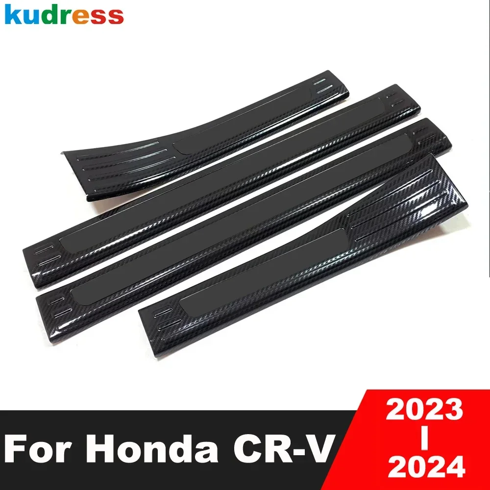 

For Honda CRV CR-V 2023 2024 Stainless Steel Door Sill Scuff Plate Cover Trim Welcome Pedal Protector Guard Car Accessories