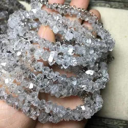 1 Pc Fengbaowu Natural Herkimer Diamond Bracelet 925 Sterling Silver Crystal Healing Stone Jewelry Gift For Women