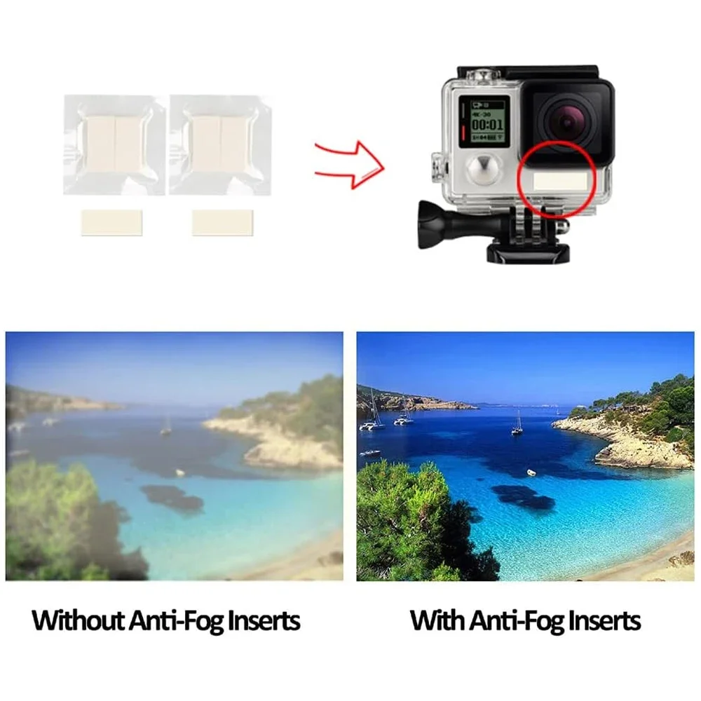 For GoPro Anti Fog Insert Anti Fog Dry Insert For GoPro Hero 12 11 10 9 8 7 6 5 DJI Action 3 AKASO Action Camera Accessories