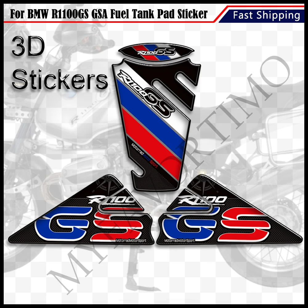 Stickers Protector For BMW R1100GS R 1100 GS R1100 GSA Motorcycle Tank Decals Knee Pad Grips Gas Fuel Oil Kit ADV Adventure