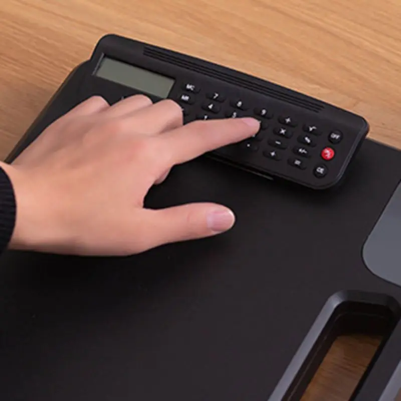 Archiviazione portatile degli appunti per documenti con file per con calcolatrice, supporto multifunzionale per