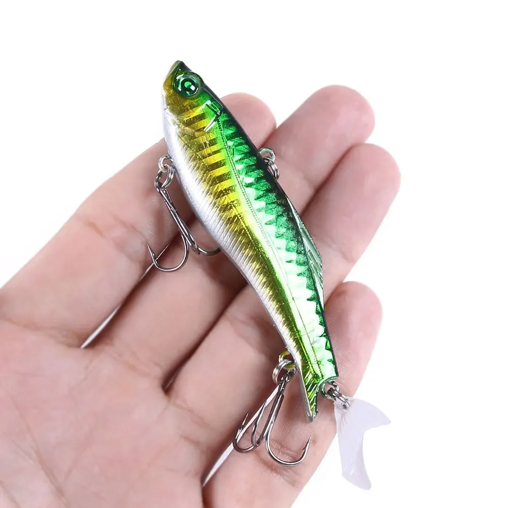 

8cm 22.5g Sinking VIB Lure No Rattling Ball Artificial Wobbler Hard Bait Lipless Crankbait Winter Ice Fishing Tackle