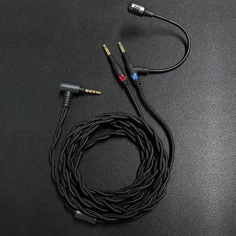 DT23 Headphone Cable with HD Omnidirectional Metal Mic, for Sony for Hifiman HE400SE Sundara Arya Ananda, 3.5mm Replacement