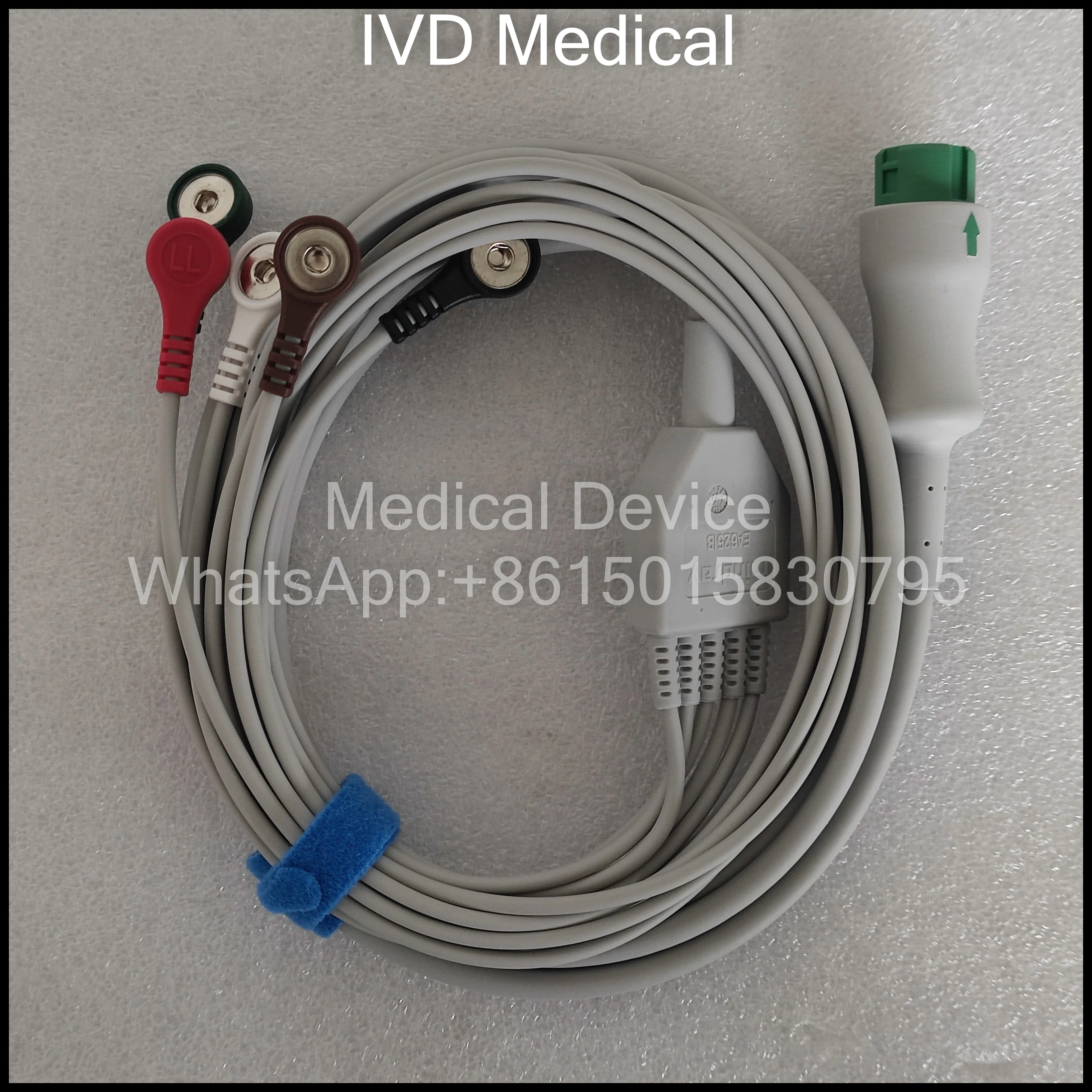 Mindray EA6251B ECG Cable - 12Pin 5-Lead ECG Cable,AHA,Snap  040-000961-00