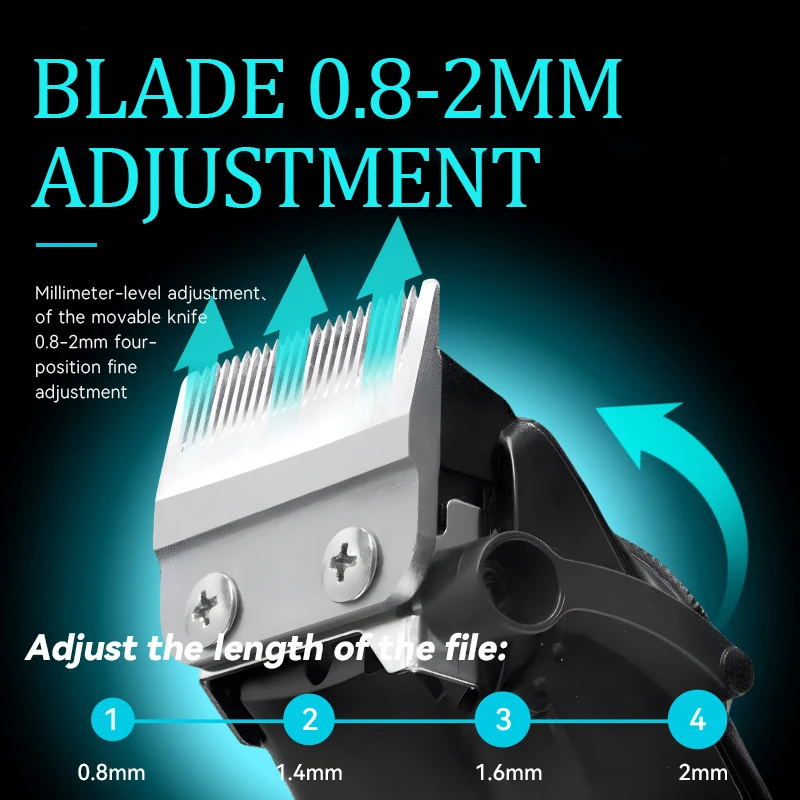 Kemei-男性用のプロ仕様の充電式バリカン,調整可能なバリカン,KM-2279