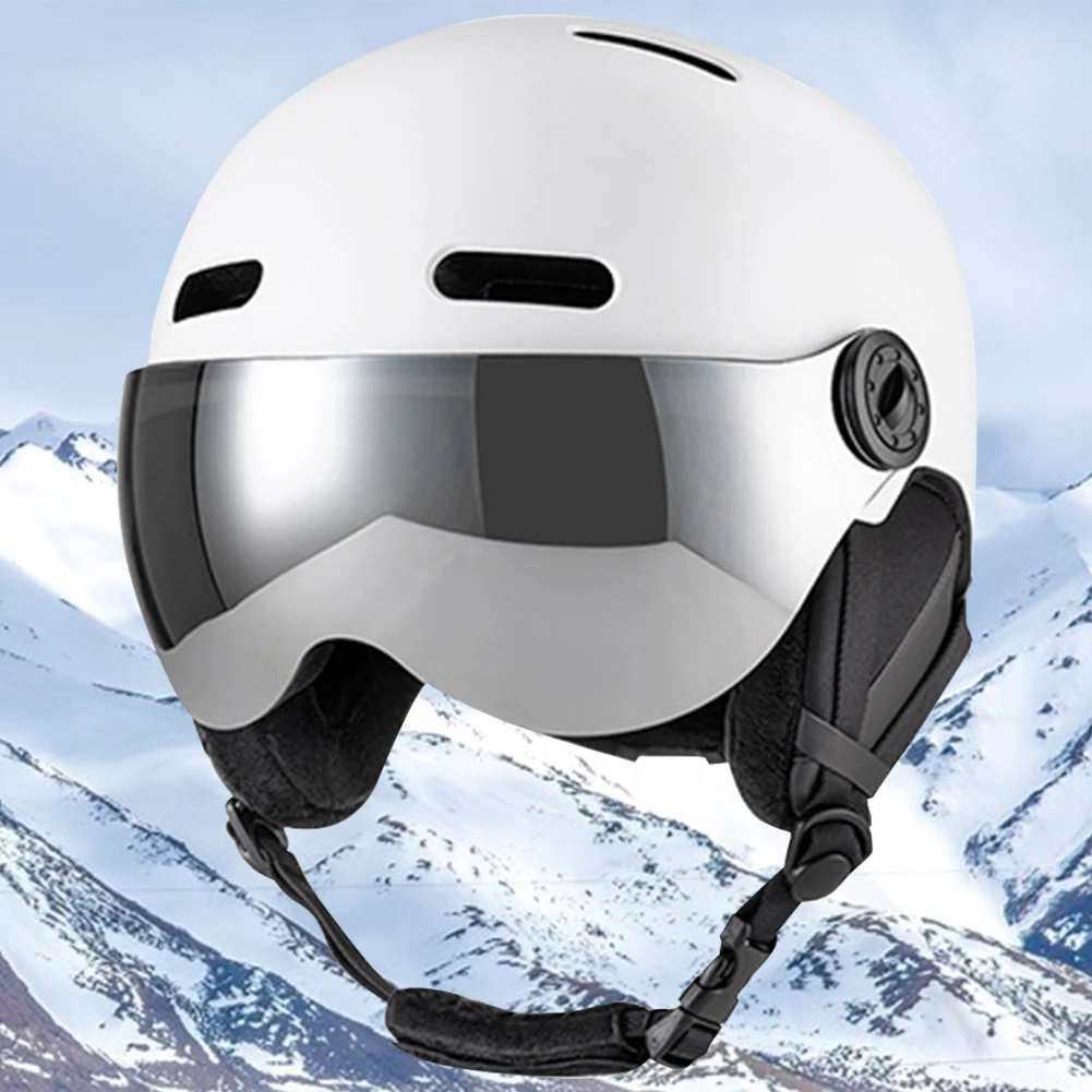 Winter Ski Helmet Skiing Helmet with Goggles Snow Helmet ABS Shell Protective EPS Foam Safety Helmet for Men Women and Youth