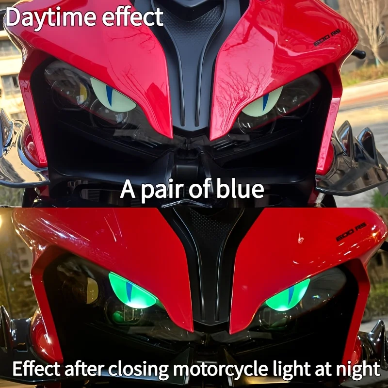 3D Reflective Devil's Eye Stickers for Cars and Motorcycles - Improve Night Visibility and Safety, Durability, and Fashion
