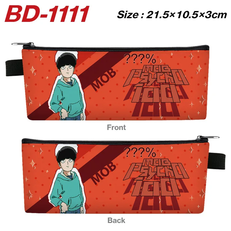 Mob Psycho 100 tas penyimpanan Pensil portabel kartun Anime tas alat tulis siswa