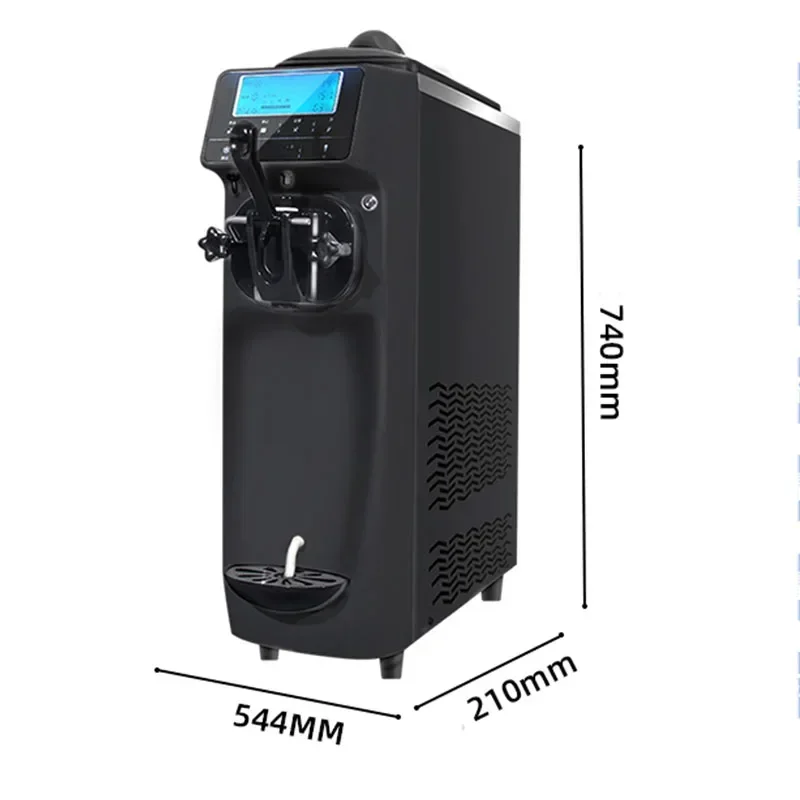 16-20L/H Desktop Soft Ice Cream Machine Commercial Ice Cream Maker Automatic Cone Machine Single Head Ice Cream Machine