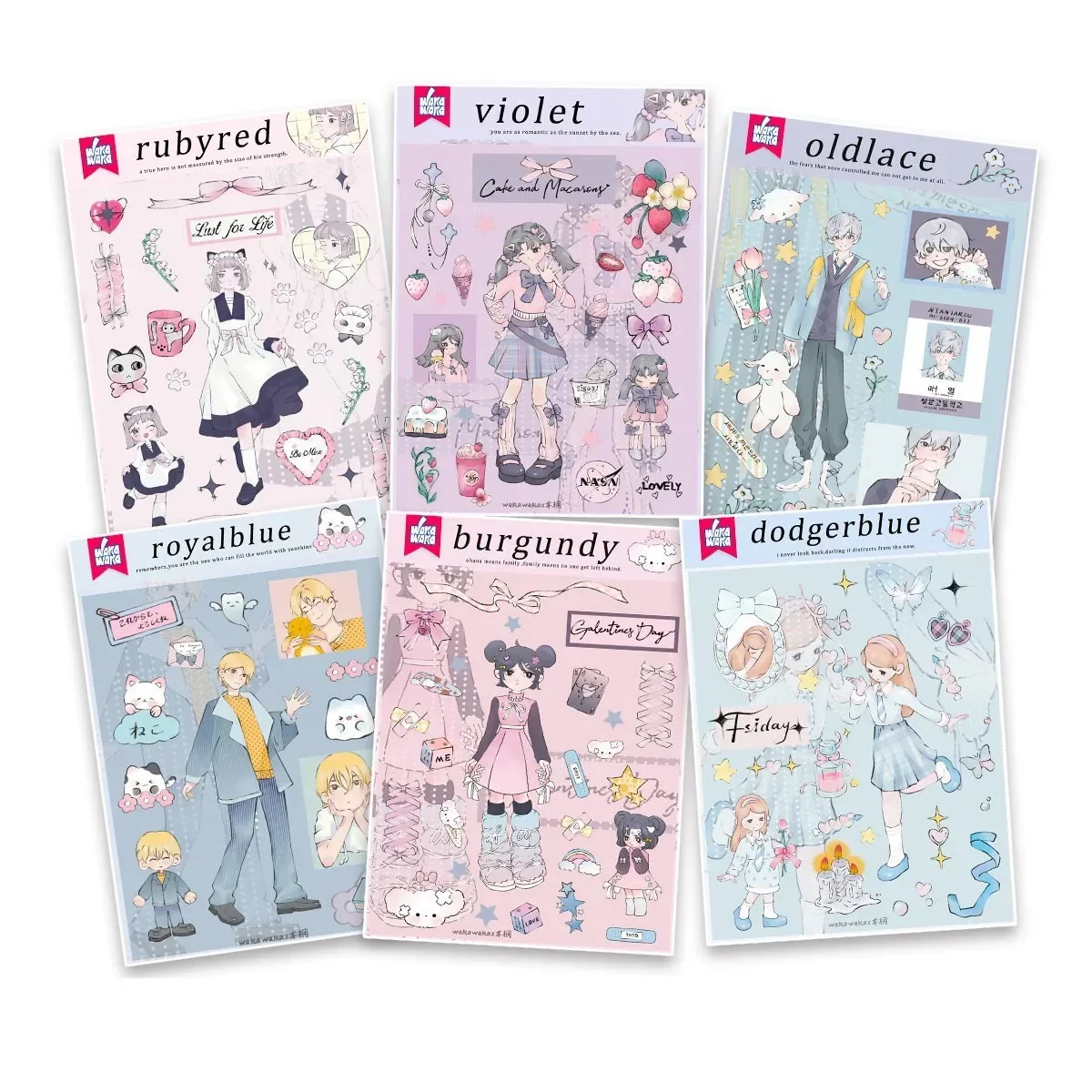 Handbook Character Stickers Love Song Series Stickers Creative Diy Handbook Material Guka