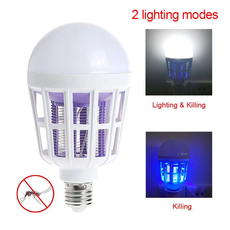 AC 220V LED Mosquito Killer E27 Socket LED Bulb Home Lighting Bug Zapper Trap Lamp Insect Anti Mosquito Repeller Light u