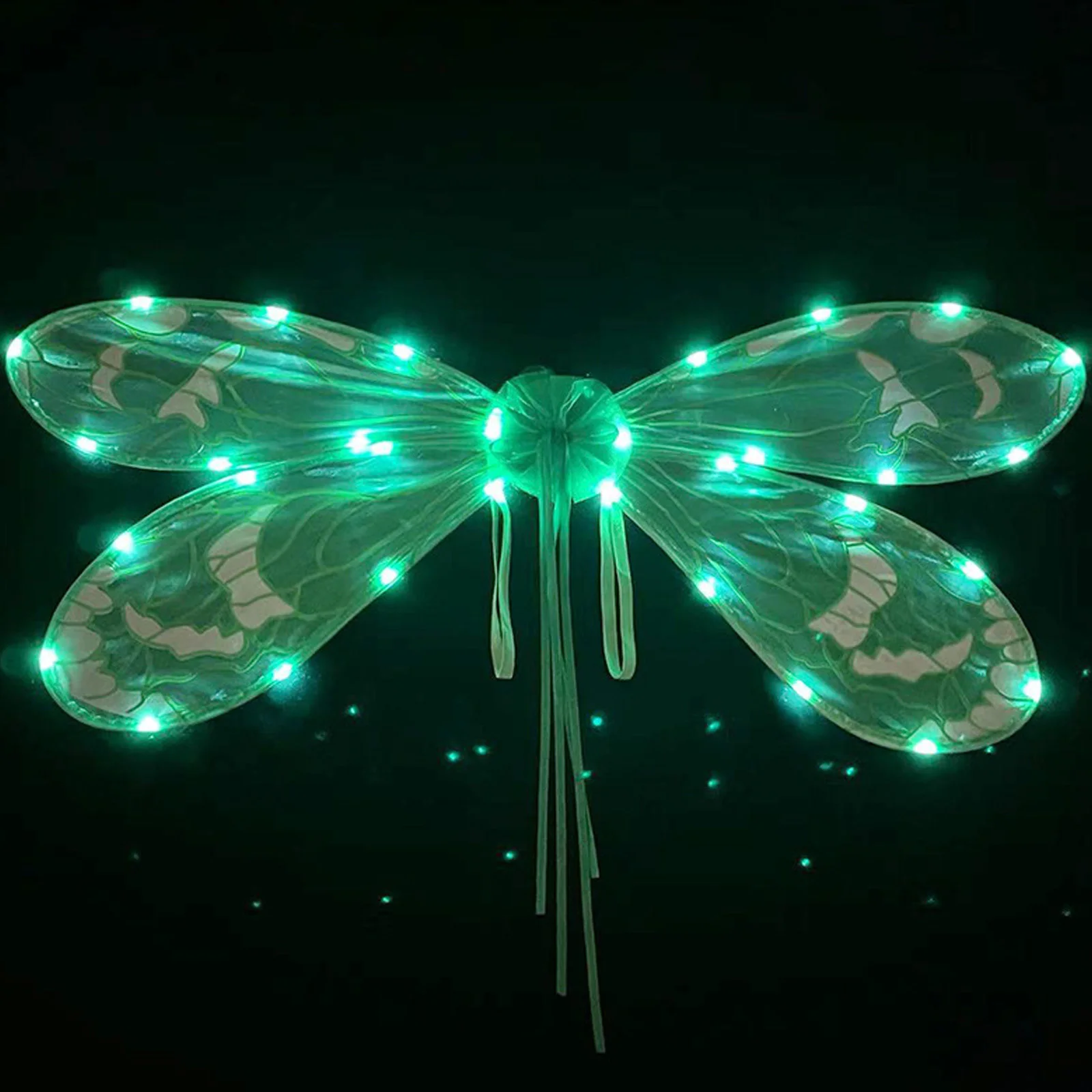 ハロウィン妖精トンボの羽 LED ライト羽根仮装パーティーコスチュームドレスアップアクセサリー小道具